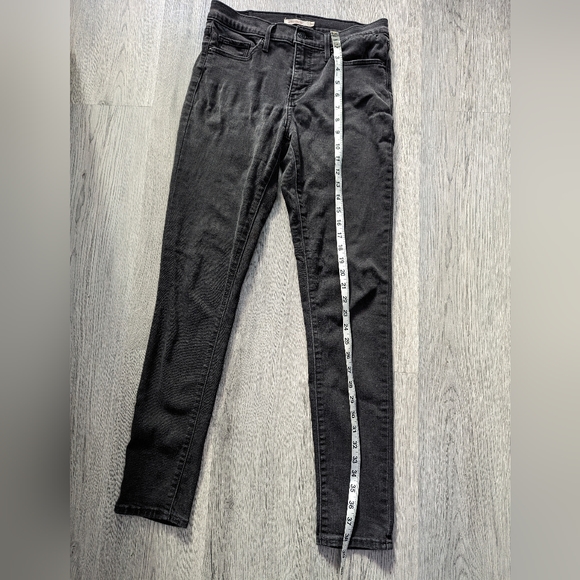 Levi's black denim 311 skinny shaping jeans size 28 alternative goth - Picture 5 of 11